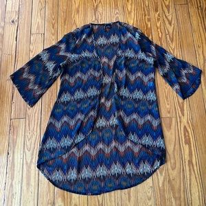 Multicolored Sheer Cardigan